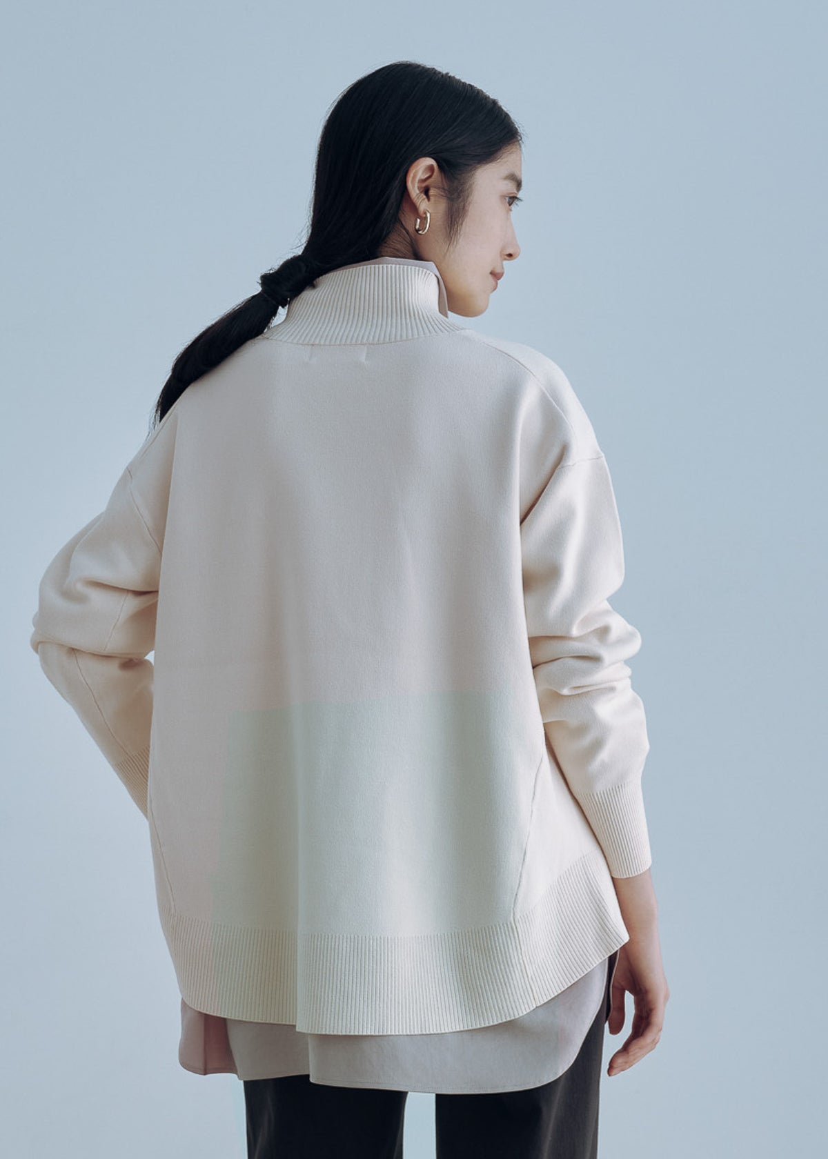 美フォルムハイネックニットプルオーバー