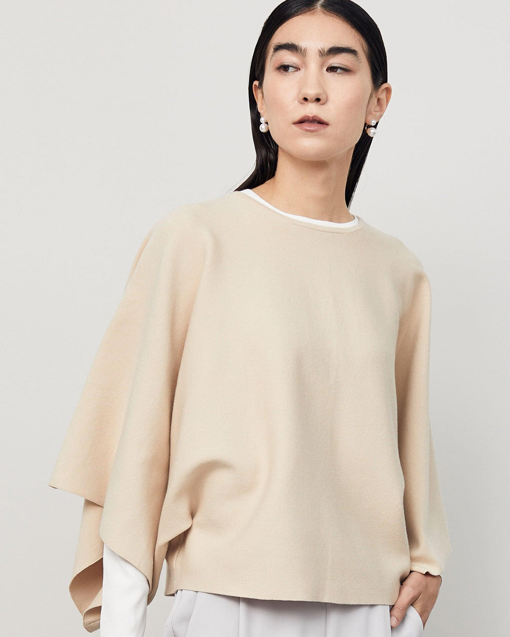 2WAY CAPE KNIT TOPS セットアップ-