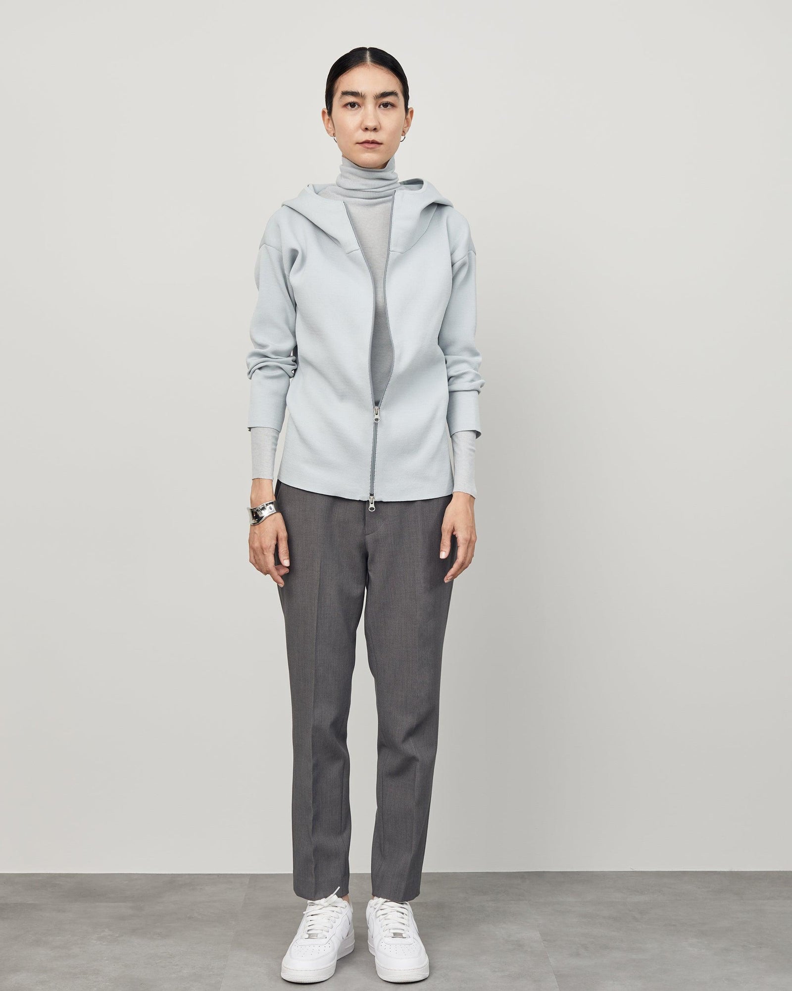 最終価格です！soejuソージュミラノリブニットパーカーブルーグレーS