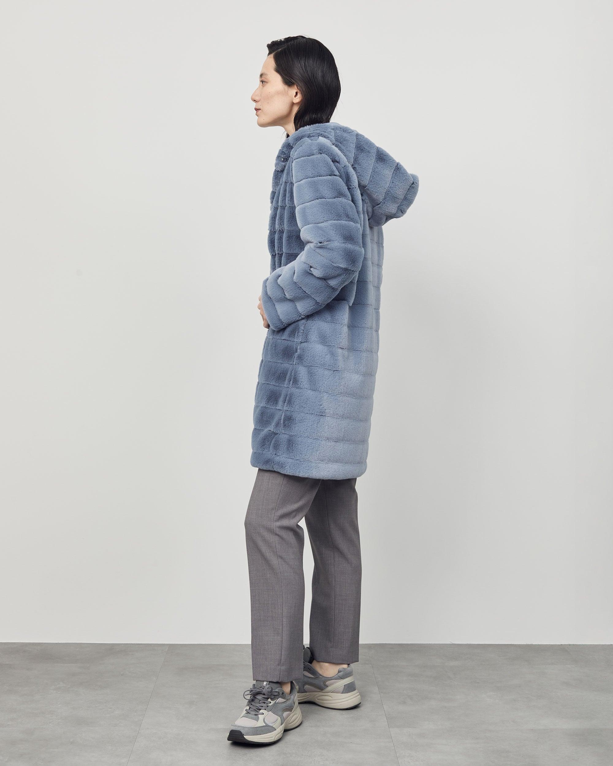 エコファーリバーシブルフード付きコート