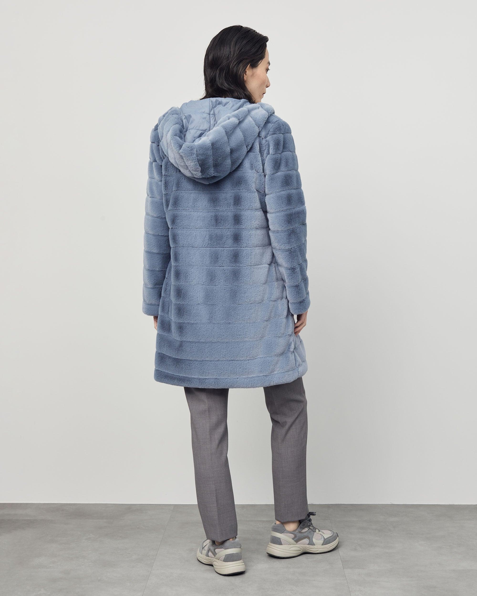 エコファーリバーシブルフード付きコート