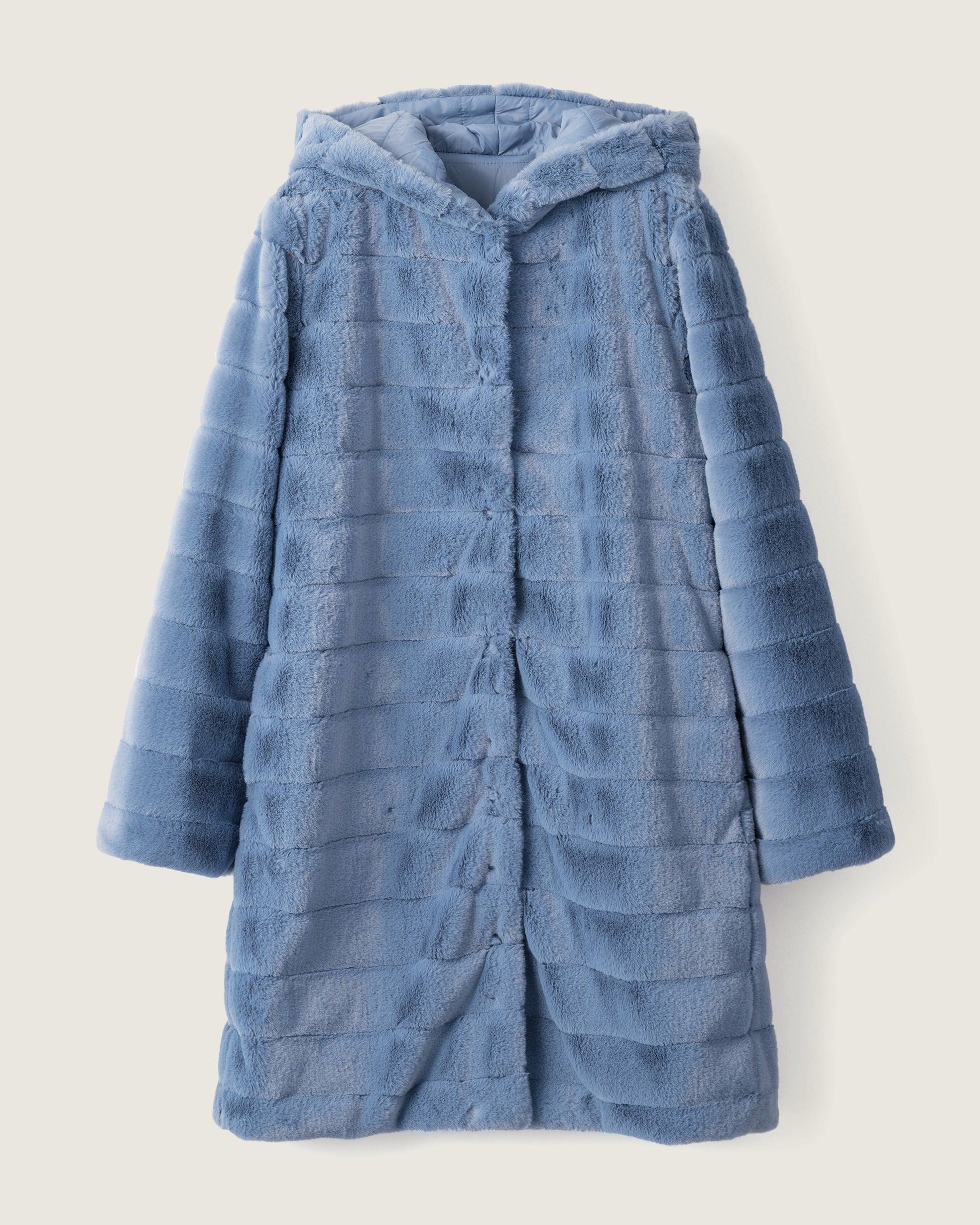 専用】ソージュ フード付きグレーエコファー コート