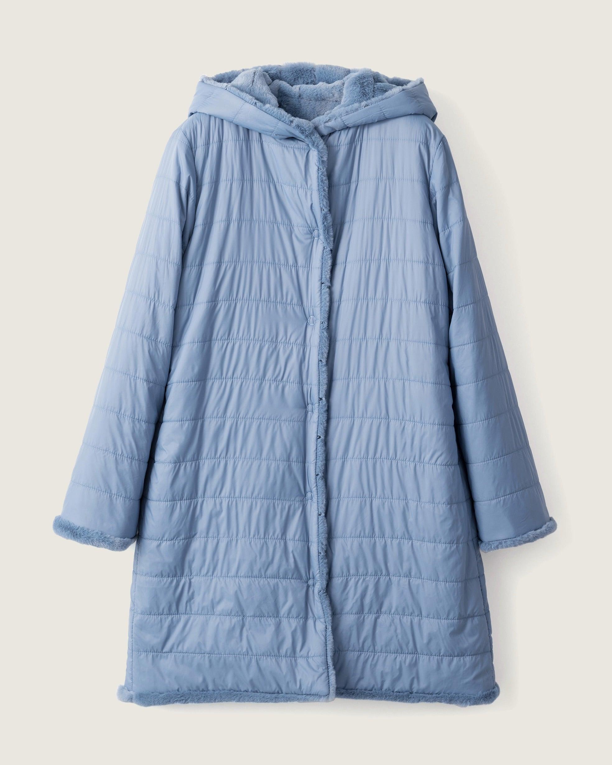 エコファーリバーシブルフード付きコート